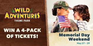 Win tickets for Memorial Day Weekend at Wild Adventures