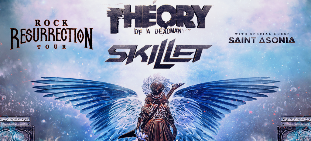 Skillet and Theory of a Deadman tour poster